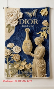 Dior J'adore Perfume Vintage Embossed Art Flannel Throw Blanket Sofa Cover Blanket D417